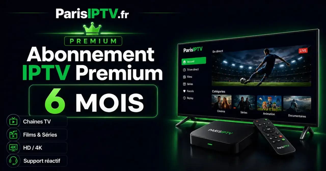 Abonnement IPTV Premium 6 mois Paris IPTV